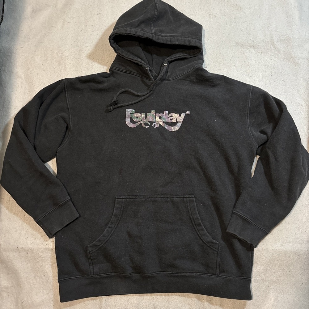 Foulplay Co Hoodie Black Large Streetwear Adam‎ Ariaga G59!